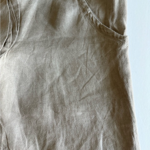 Sak’s Fifth Avenue THREADS Tunic Style Linen Top w/ Pockets, M Taupe - Picture 14 of 15